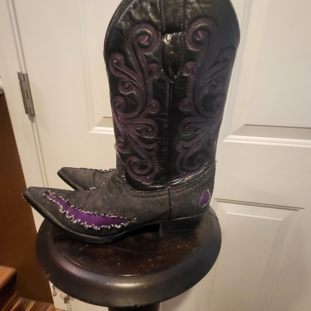 White Diamond Boots Size 8 Hand Made - Picture 3 of 14